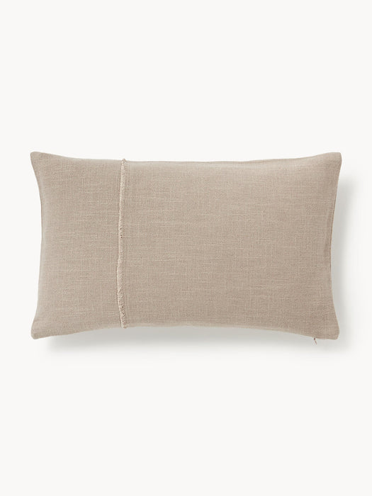 Terre Hand-Woven Cushion Cover with Decorative Seam