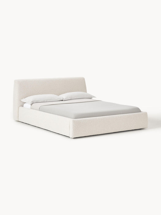 Upholstered Boucl Bed Cloud with Storage Space