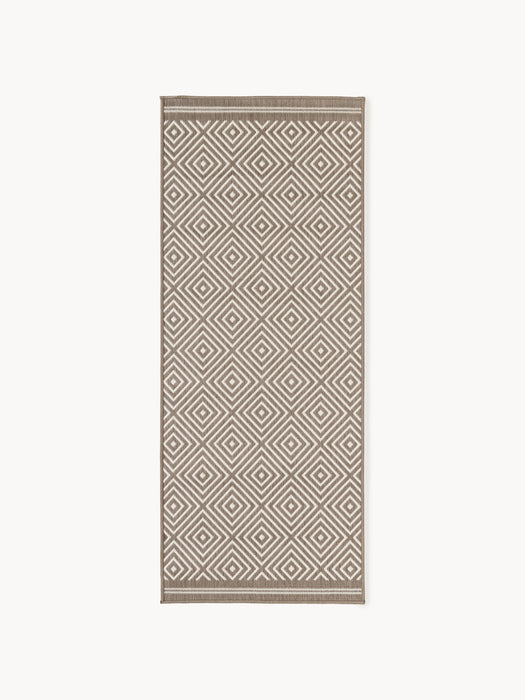 Indoor & Outdoor Runner Reddy with Diamond Pattern