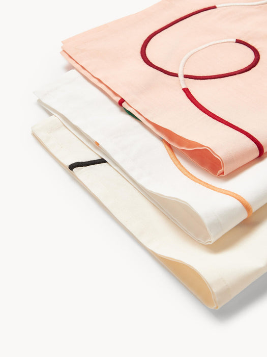 Sue Cloth Napkins with Abstract Embroidery, Set of 4