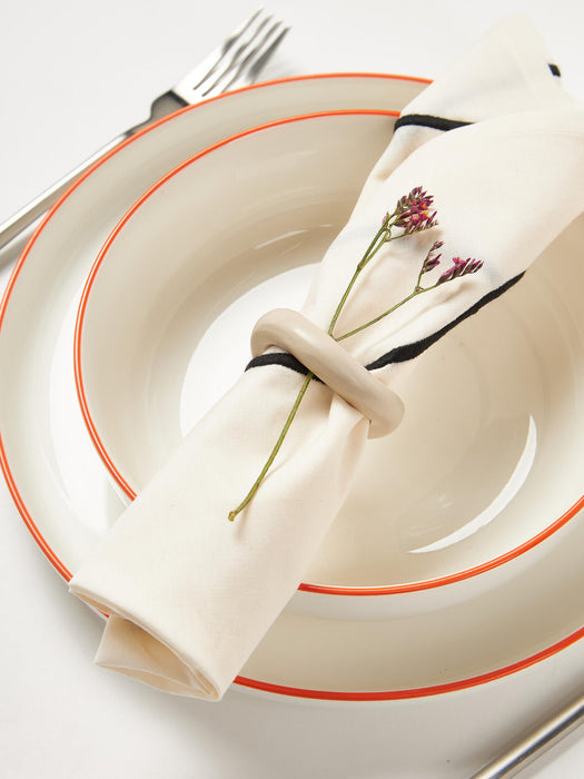 Sue Cloth Napkins with Abstract Embroidery, Set of 4