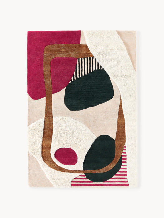 High-Low Wool Rug Rosco Hand-Tufted