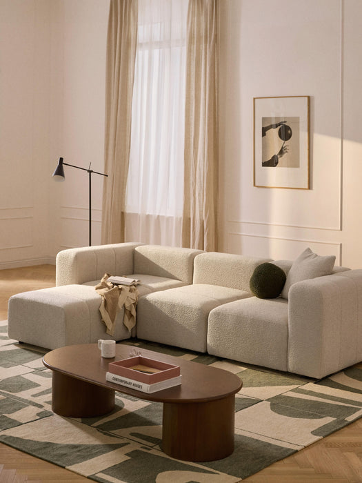 Boucl Modular Sofa Lena 4-seater with Ottoman leftright
