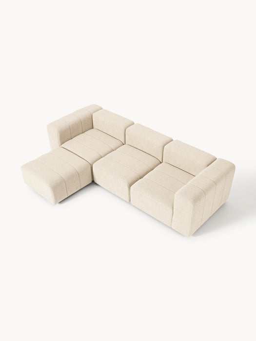 Boucl Modular Sofa Lena 4-seater with Ottoman leftright