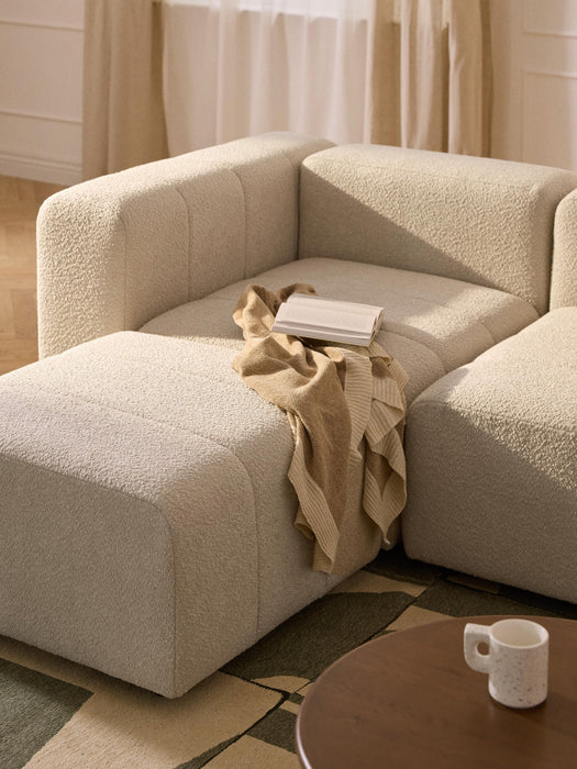 Boucl Modular Sofa Lena 4-seater with Ottoman leftright
