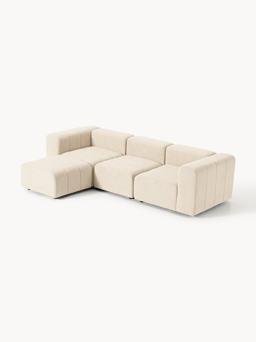 Boucl Modular Sofa Lena 4-seater with Ottoman leftright