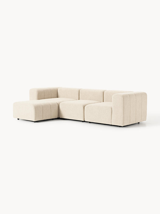 Boucl Modular Sofa Lena 4-seater with Ottoman leftright
