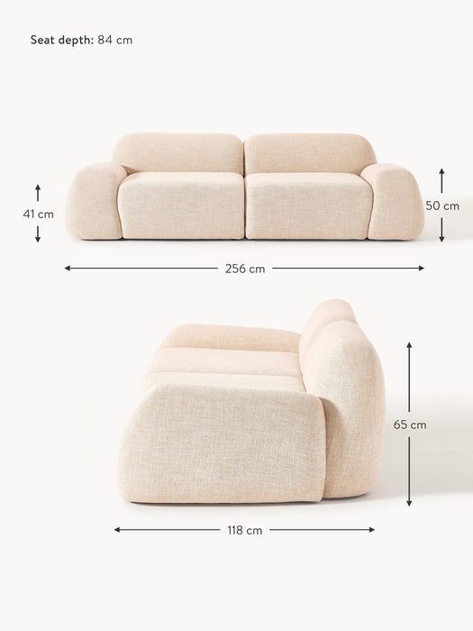 Modular Boucl Sofa Wolke 3-seater