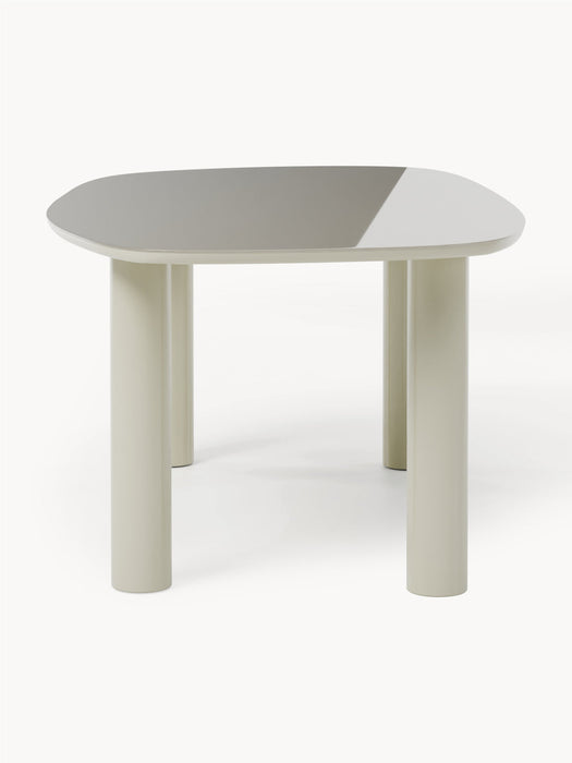 Beni Organic Dining Table with Glass Top, 200 x 110 cm
