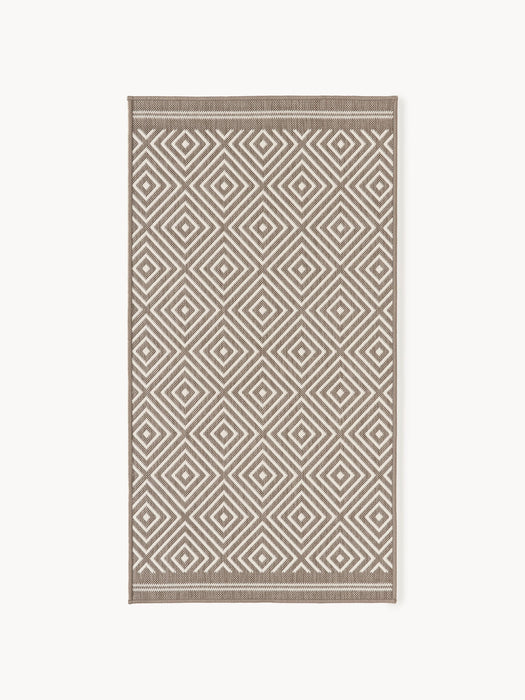 Indoor & Outdoor Reversible Rug Reddy with Diamond Pattern