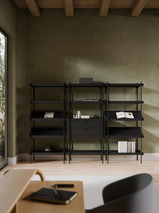 Tall Shelving Unit Rio with Slanted Shelves