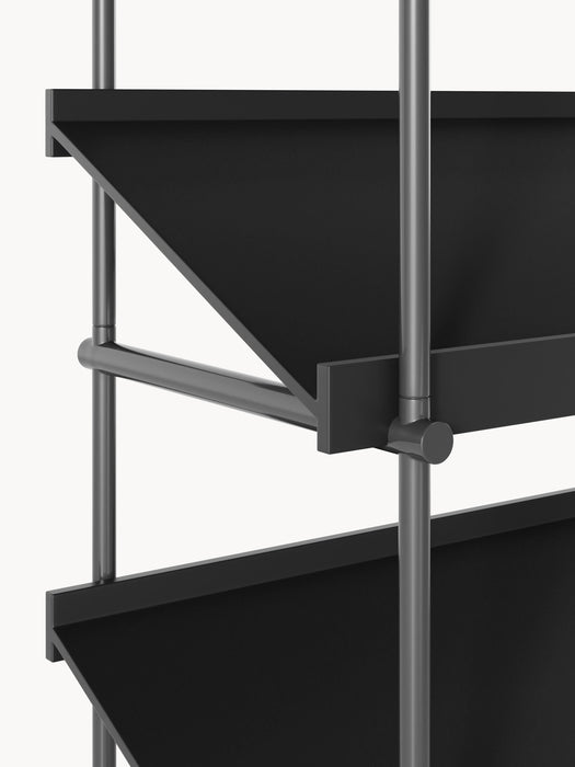 Tall Shelving Unit Rio with Slanted Shelves