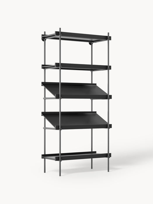Tall Shelving Unit Rio with Slanted Shelves