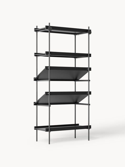 Tall Shelving Unit Rio with Slanted Shelves
