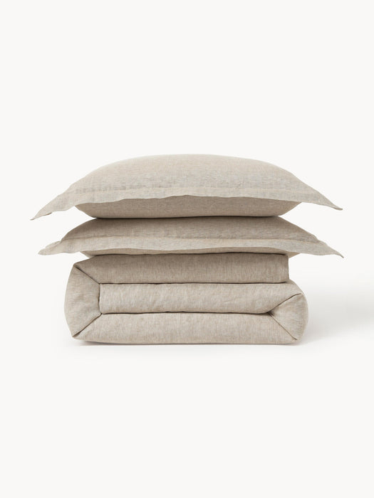 Linna Linen Duvet Cover with Oxford Border