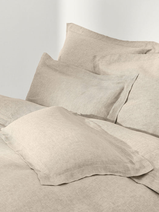 Linna Linen Duvet Cover with Oxford Border