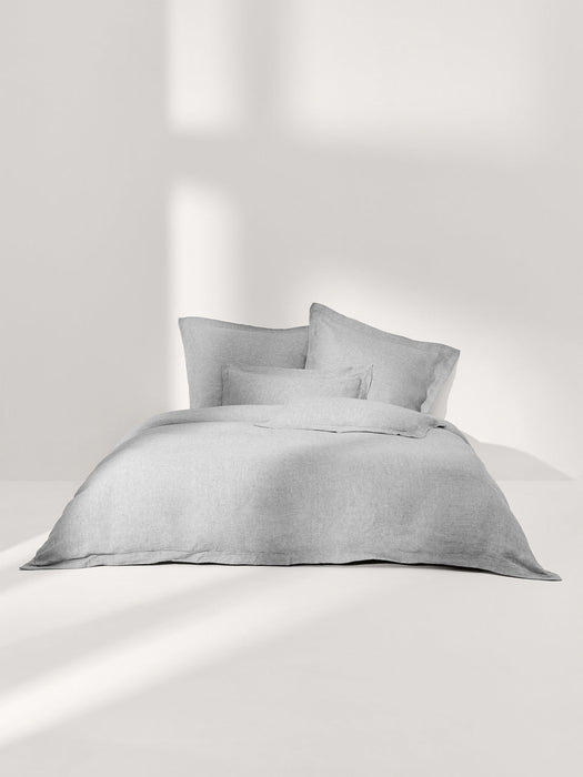 Linna Linen Duvet Cover with Oxford Border