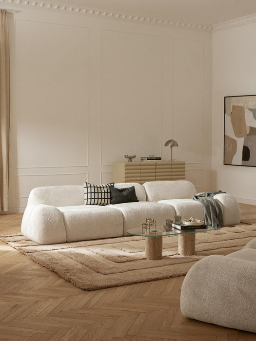 Modular Teddy Boucl Sofa Wolke 4-seater