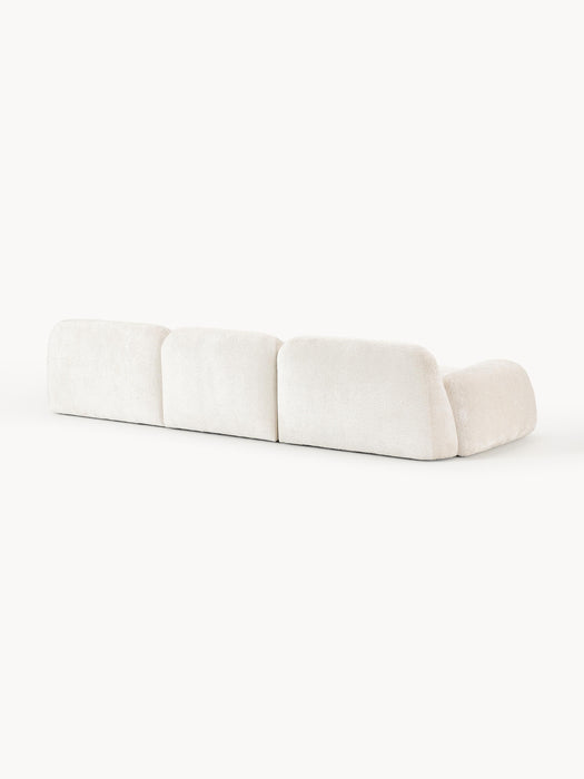Modular Teddy Boucl Sofa Wolke 4-seater