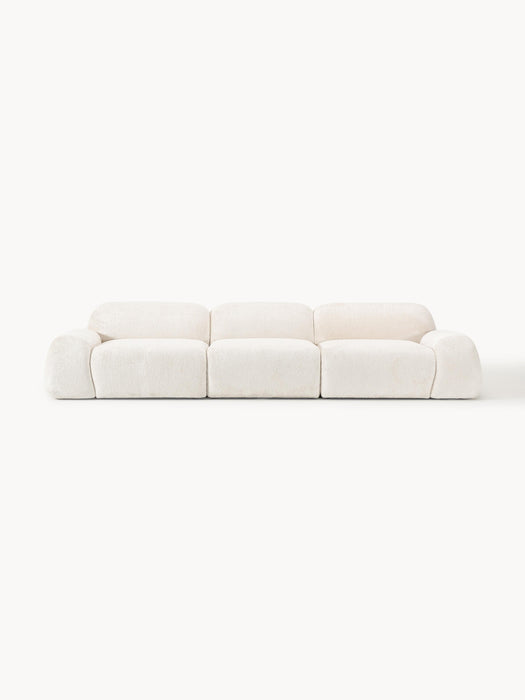 Modular Teddy Boucl Sofa Wolke 4-seater