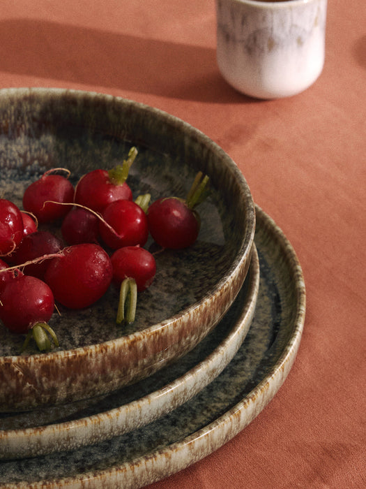 Danza Handmade Pasta Plates with Reactive Glaze, Set of 4