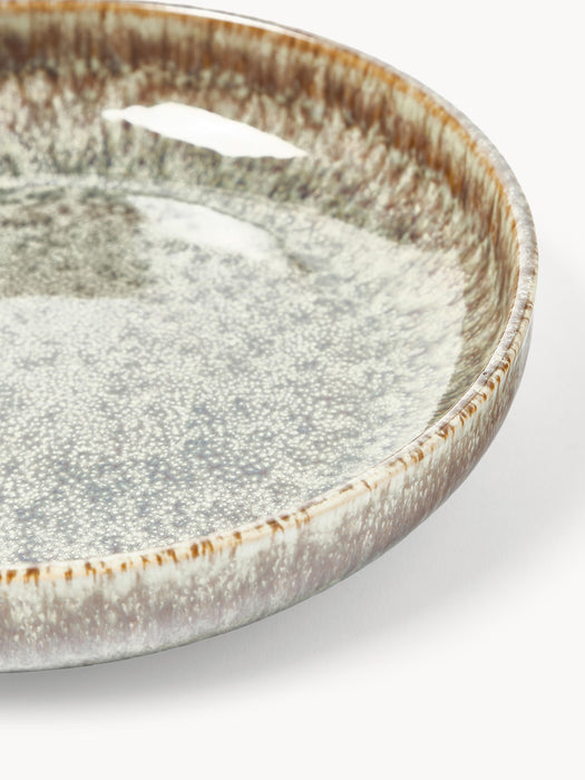 Handmade Pasta Plates Danza with Reactive Glaze Set of 4