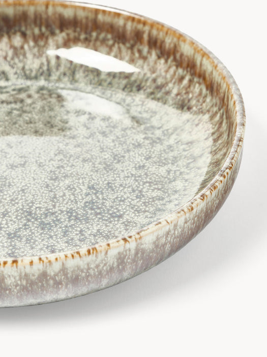 Danza Handmade Pasta Plates with Reactive Glaze, Set of 4
