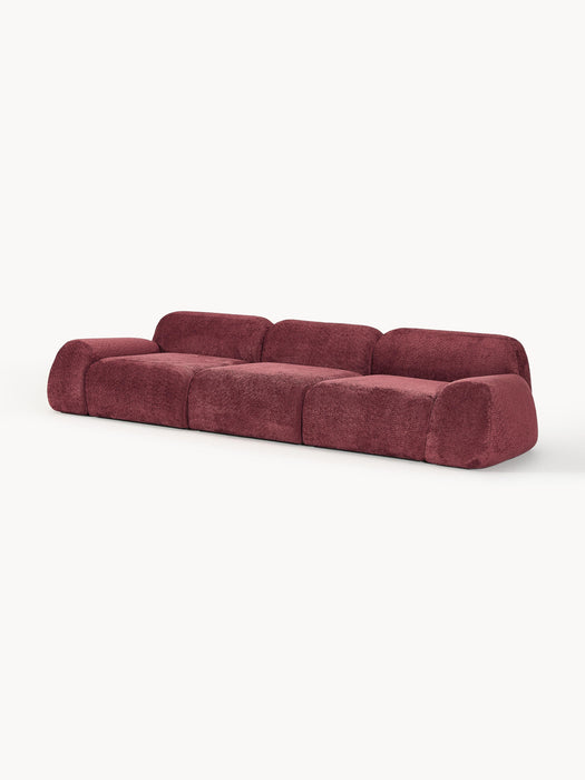 Modular Teddy Boucl Sofa Wolke 4-seater