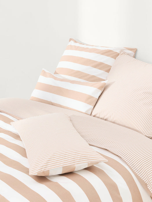 Striped Reversible Cotton Duvet Cover Lorena