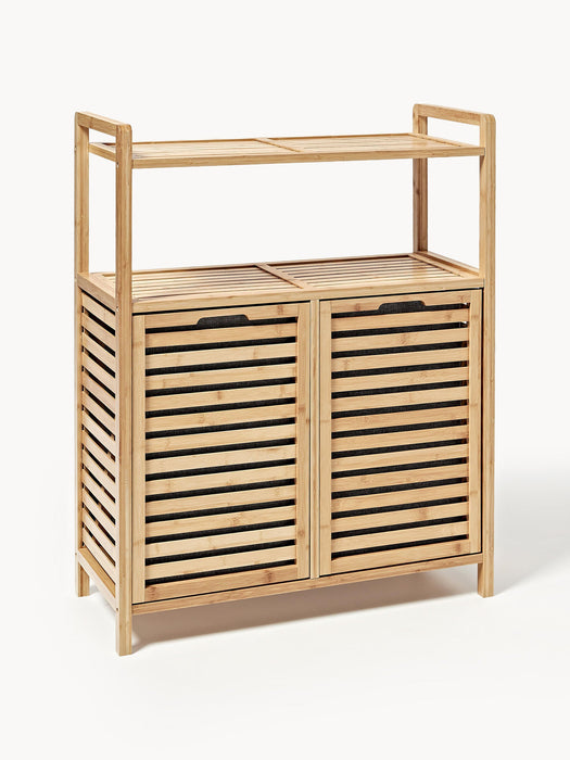 Kit Bamboo Bathroom Shelf with Laundry Baskets
