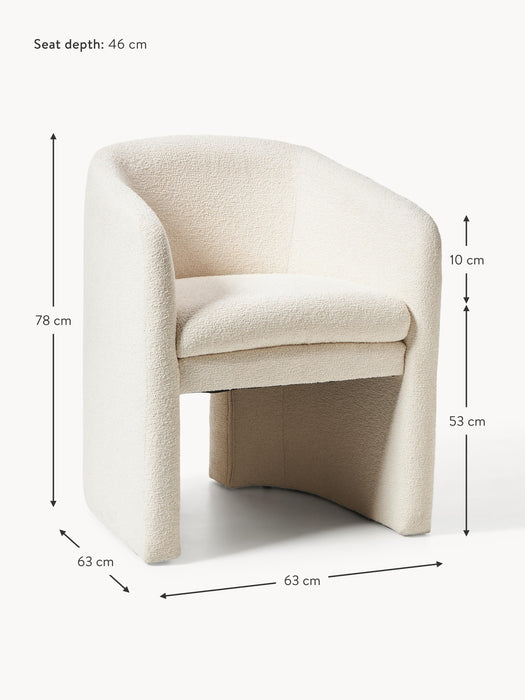 Boucl Dining Chair Mairo with Armrests