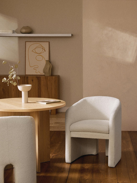 Boucl Dining Chair Mairo with Armrests