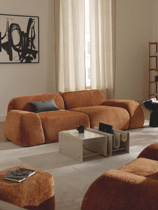 Modular Teddy Boucl Sofa Wolke 3-seater