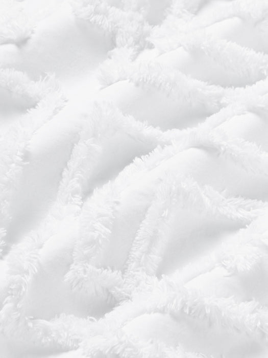 Phil Cotton Percale Duvet Cover with Tufted Design
