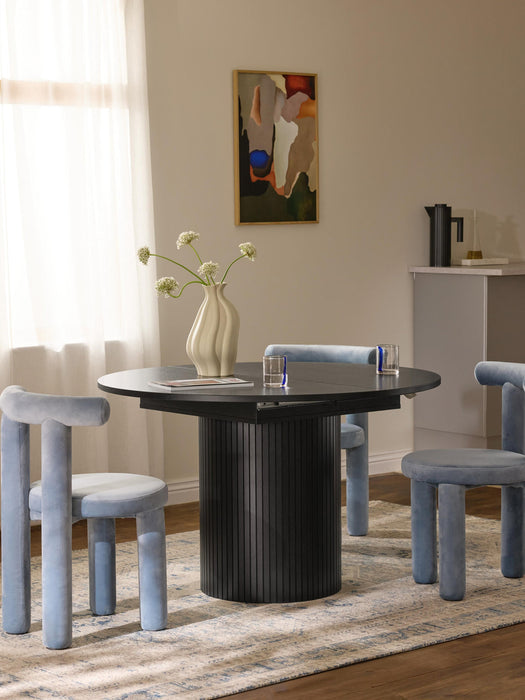 Filo Extendable Dining Table with Groove Structure, 120 - 160 x 75 cm