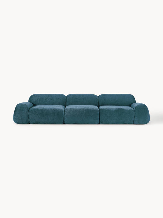 Modular Teddy Boucl Sofa Wolke 4-seater