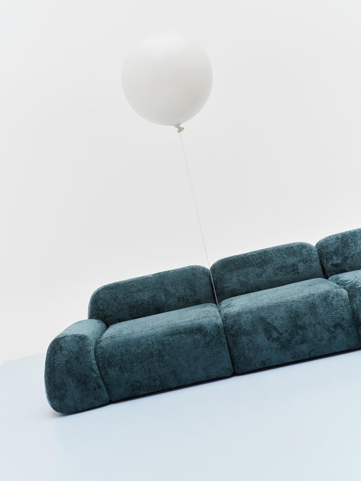 Modular Teddy Boucl Sofa Wolke 4-seater