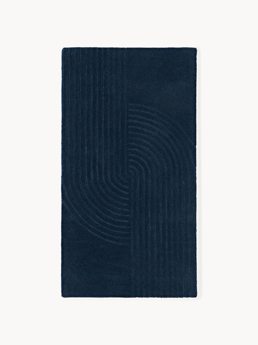 High-Low Wool Rug Mason Hand-Tufted