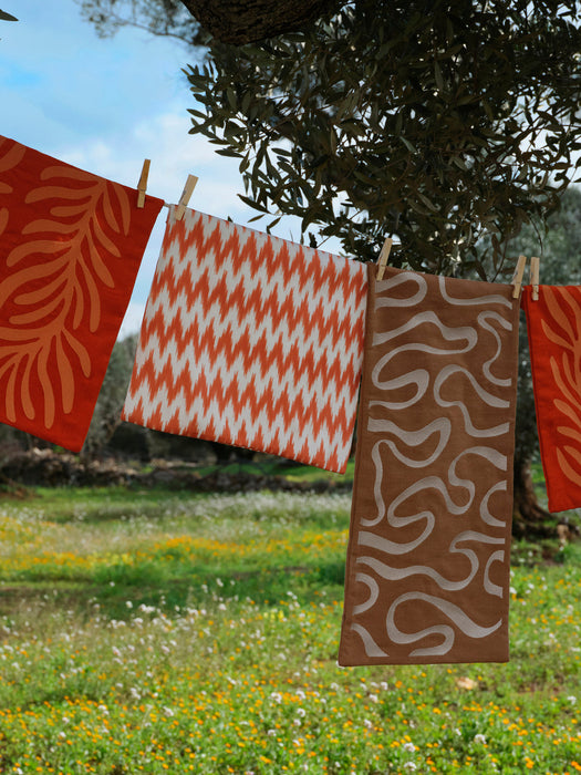 Maillot Outdoor Cushion Cover with Ikat Pattern