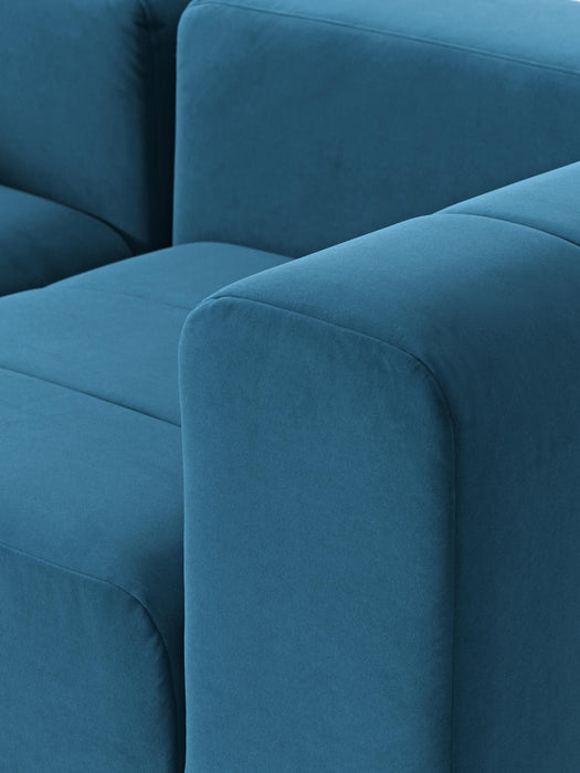 Modular Velvet Sofa Lena 4-seater with Ottoman leftright