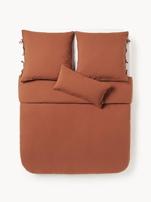 Washed Cotton Percale Duvet Cover Leonie