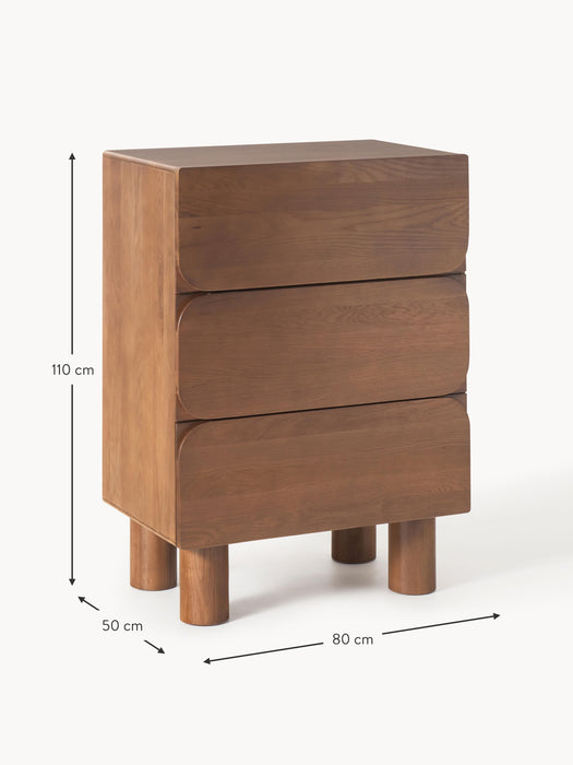 Oak Wood Chest of Drawers Cadi