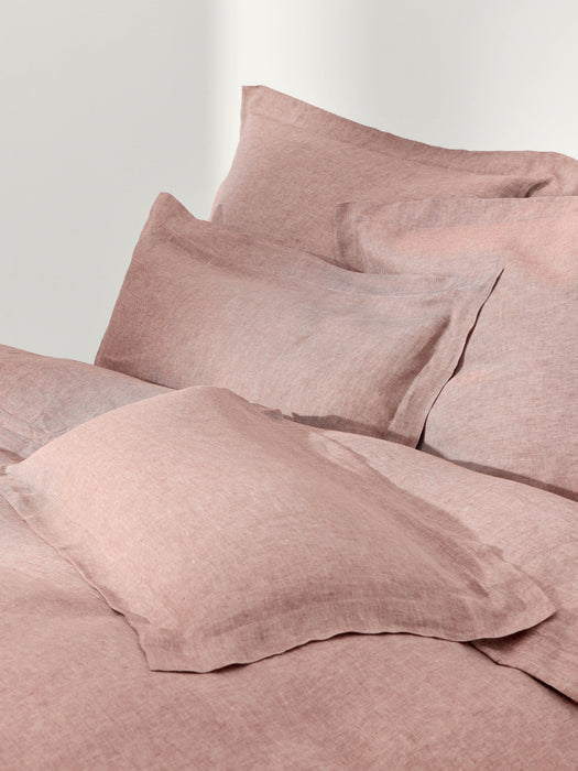 Linen Duvet Cover Linna with Oxford Border