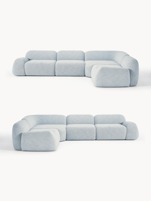 Modular Boucl Corner Sofa Wolke 4-seater