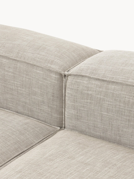 Linen Blend Modular Sofa Lennon 4-seater with ottoman leftright