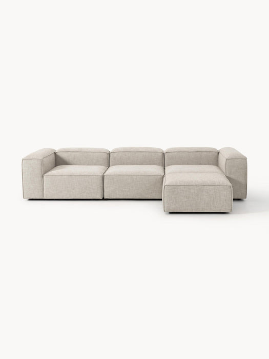 Lennon Linen Blend Modular Sofa (4-seater) with ottoman (left/right)