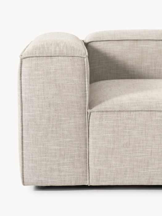 Linen Blend Modular Sofa Lennon 4-seater with ottoman leftright