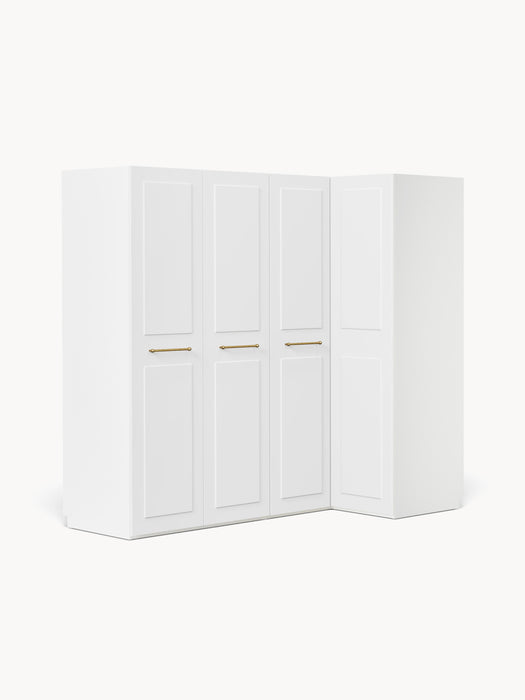 Modular Corner Wardrobe Charlotte 215 cm Wide in various sizes