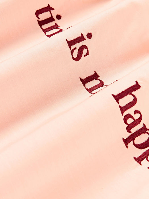 Cotton Percale Duvet Cover Roya with Embroidered Lettering
