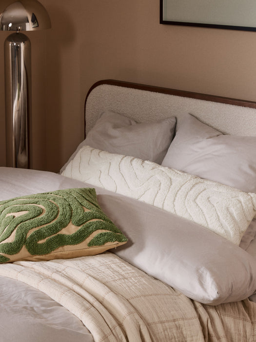Cushion Cover Mareva with Tufted Wavy Pattern